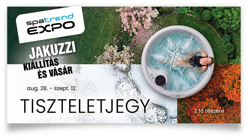 SpaTrend Expo tiszteletjegy két fő részére, 2026. augusztus 28. és szeptember 12. között.