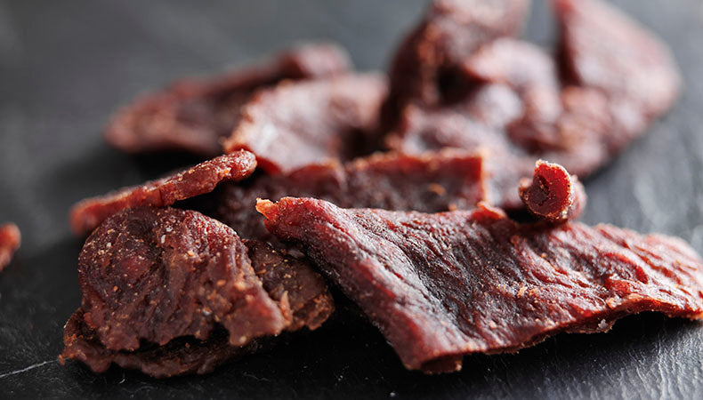 Füstölt marha jerky (szárított marhahús) - a saját készítésű, csak hús, semmi felesleg snack