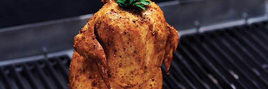 Sörös csirke állványon (beer can chicken)