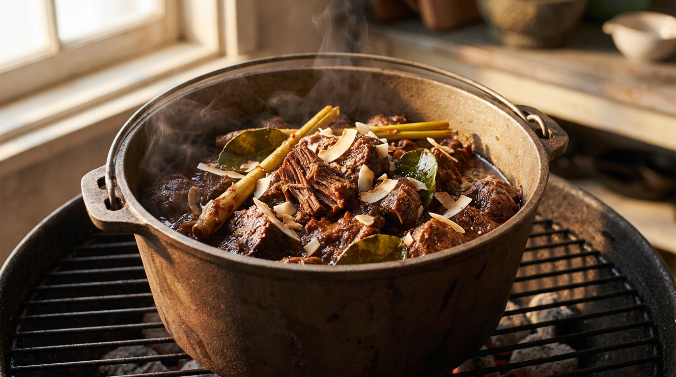 Malajziai marha rendang - a türelem sötét, illatos jutalma