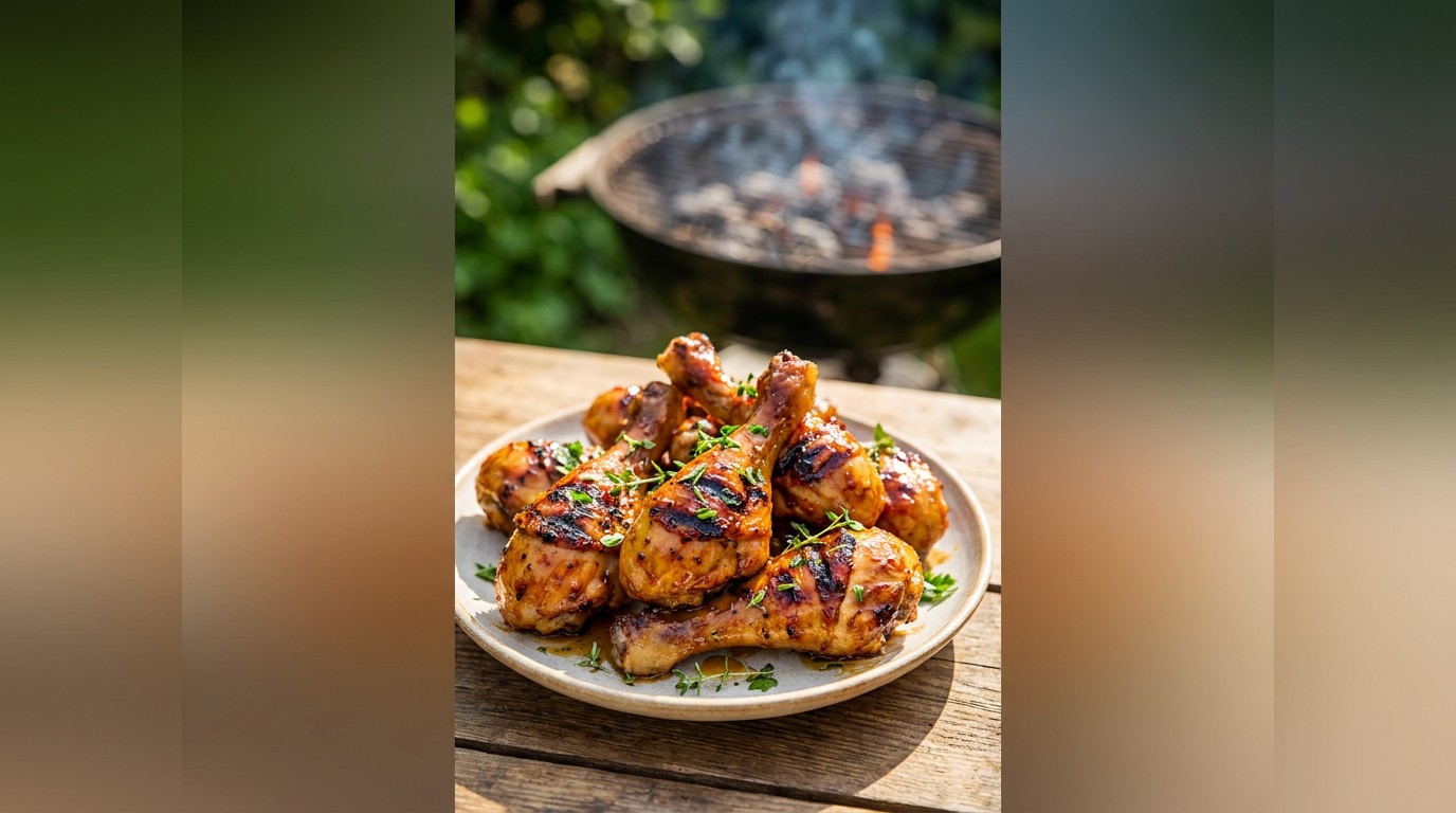 Mézes-mustáros grillcsirkecomb - ragacsos, aranybarna bőr, szaftos hús