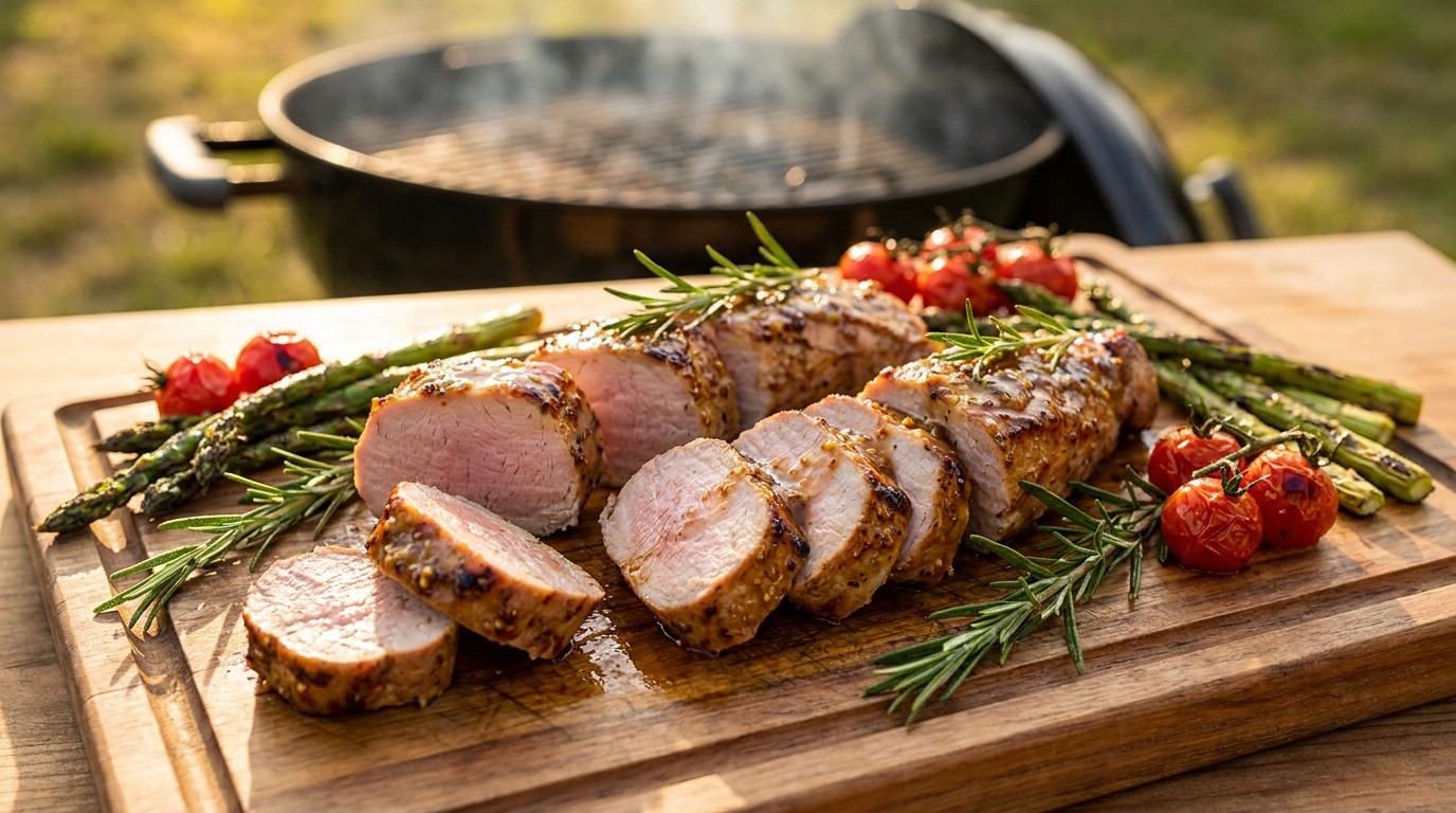 Fűszeres grillezett sertésszűz mustáros mázzal - gyors, szaftos hétköznapi vacsora