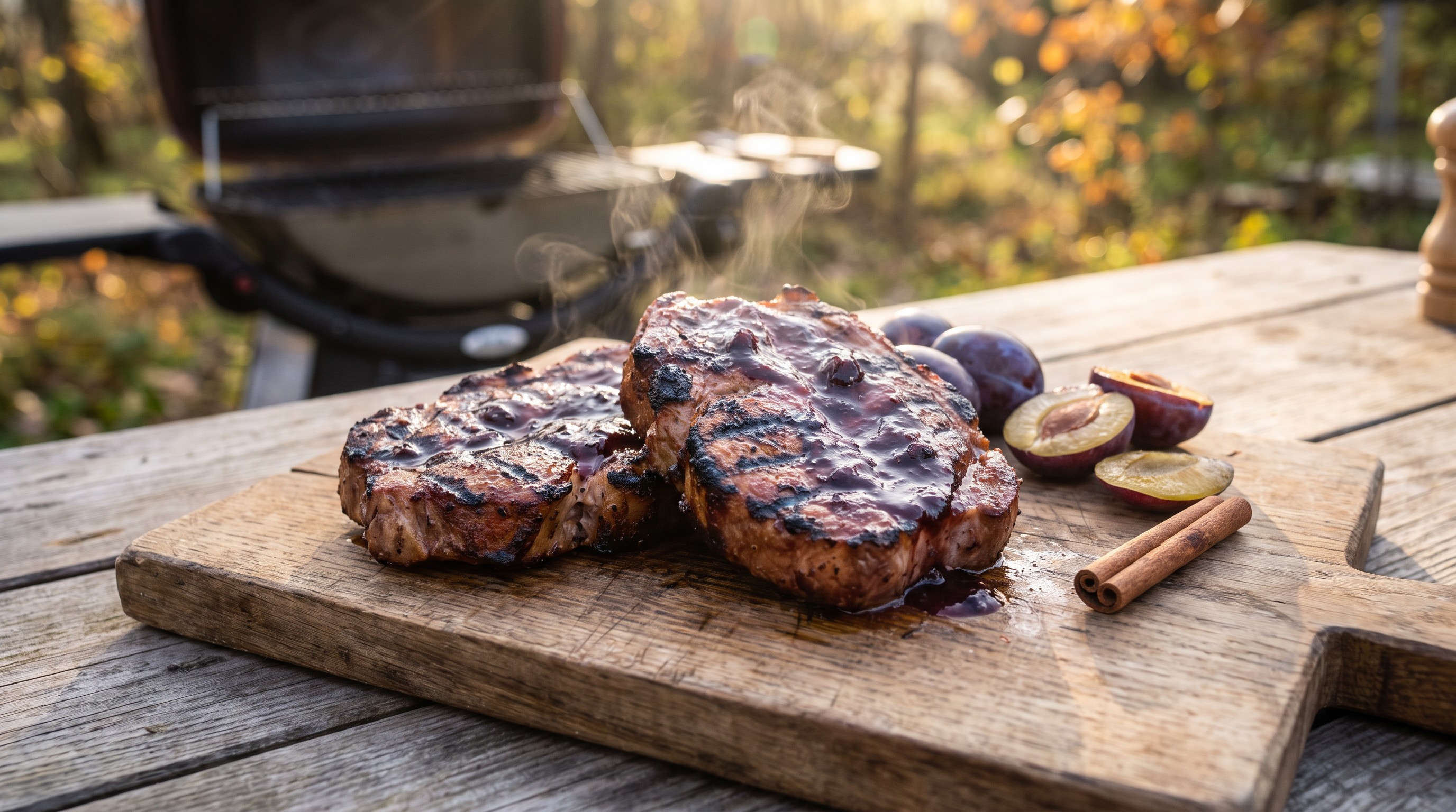 Grillezett sertéstarja szilvamázzal