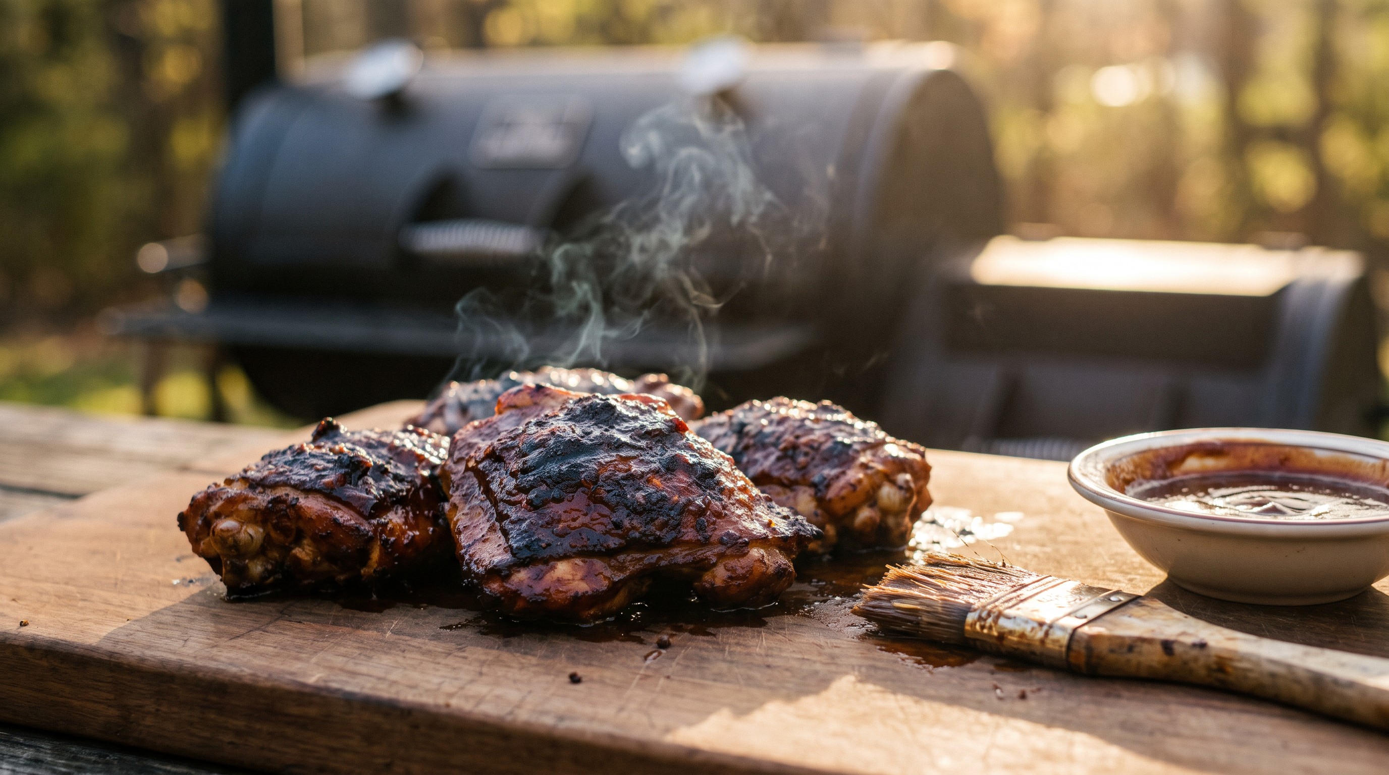 Almafával füstölt BBQ csirkecomb