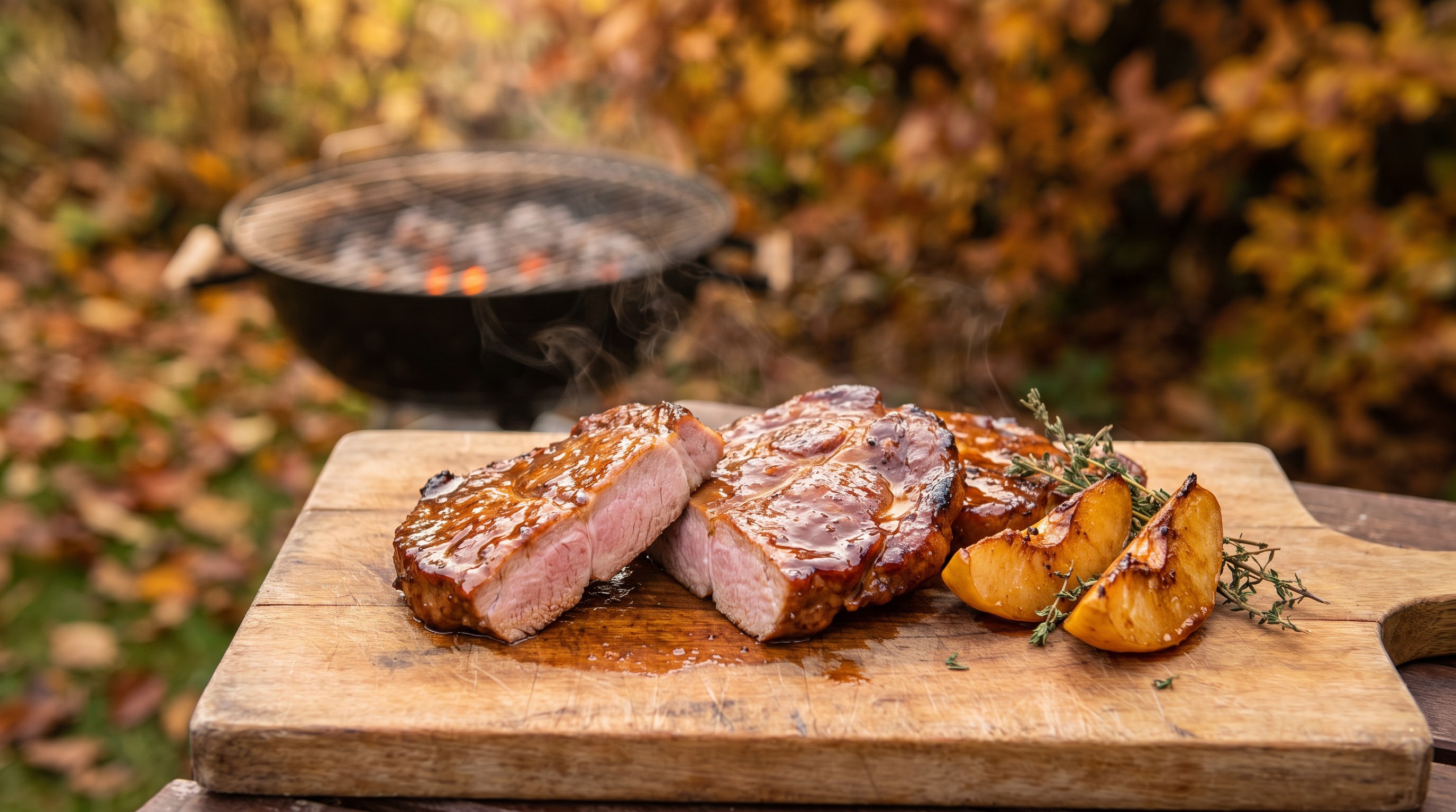 Grillezett sertéstarja birsalmás mázzal