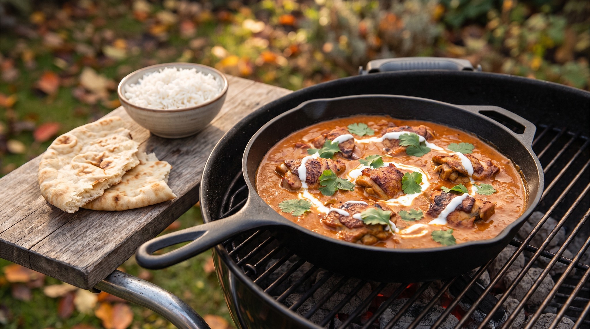 Csirke tikka masala grillezett csirkecombbal